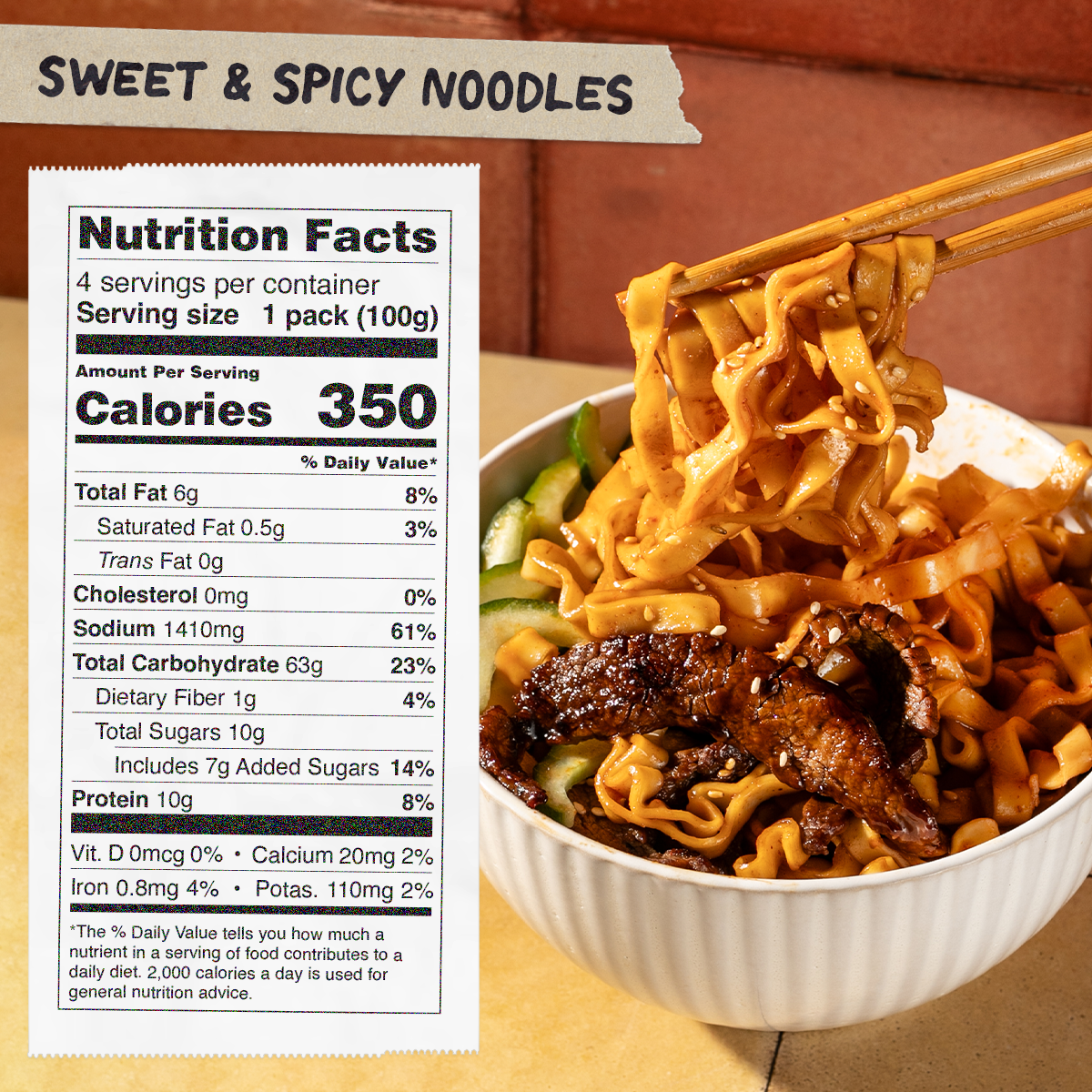 Sweet & Spicy Noodles | 4 Packs - Easy Choice
