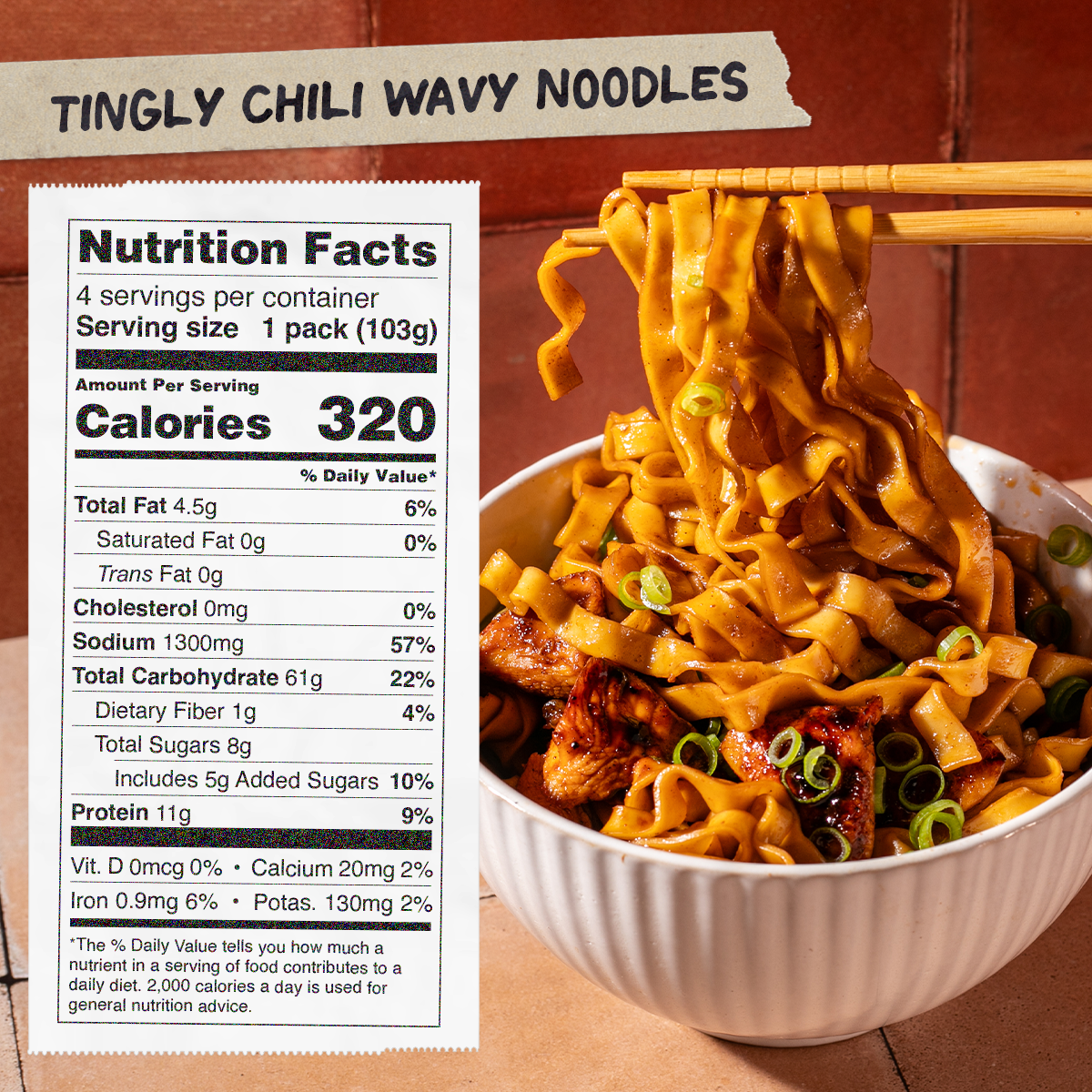 Tingly Chili Noodles | 4 Packs - Easy Choice
